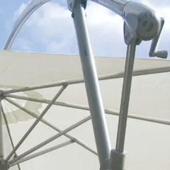 Sombrilla Excéntrico Aluminio Deluxe 3.50m. Exterior - comprar online