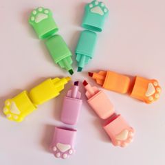 Mini resaltadores Huellitas (x6) - tienda online