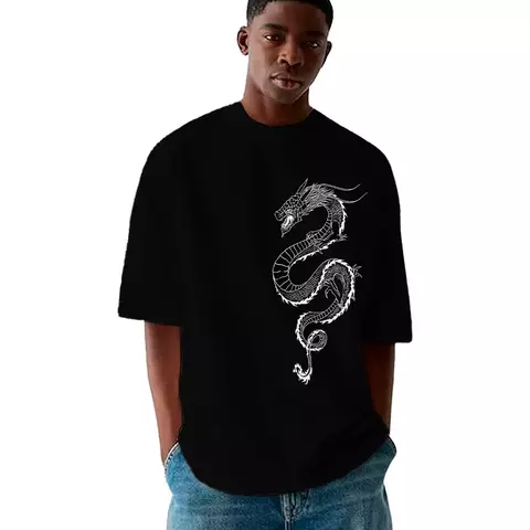 Camiseta Masculina Oversized Dragão