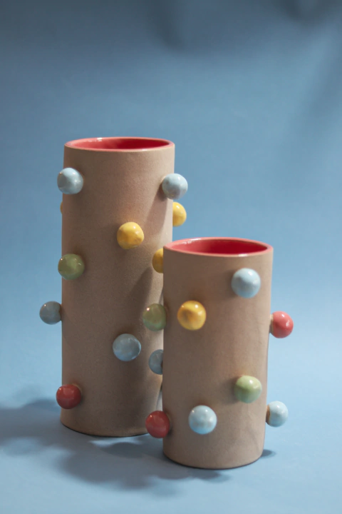 Vaso Alto Colorido - Linha Dots
