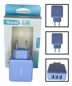 Base Carregador USB Triplo Carga Rápida 3 Usb 5.8 - Loja Vempraká