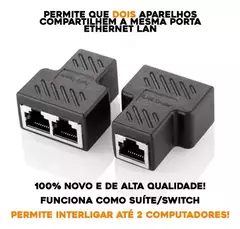 Duplicador De Saídas Cabo De Rede Rj45 Splitte Divisor Y 1x2 na internet