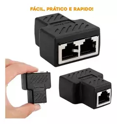 Duplicador De Saídas Cabo De Rede Rj45 Splitte Divisor Y 1x2 - Loja Vempraká