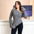 Blusa Tricot Barra Diagonal