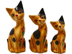 TRIO GATOS FLORIDO MADEIRA BALI