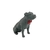 Pitbull Filhote Macho com Gravata Miniatura Decoração 3D na internet