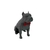 Pitbull Macho Orelha Cortada com Gravata Miniatura Decoração 3D - loja online
