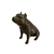 Pitbull Macho Orelha Cortada com Gravata Miniatura Decoração 3D - comprar online