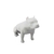 Pitbull Macho Orelha Cortada com Gravata Miniatura Decoração 3D