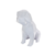 Shitzu Sentado Low Poly Geométrico Decoração 3D