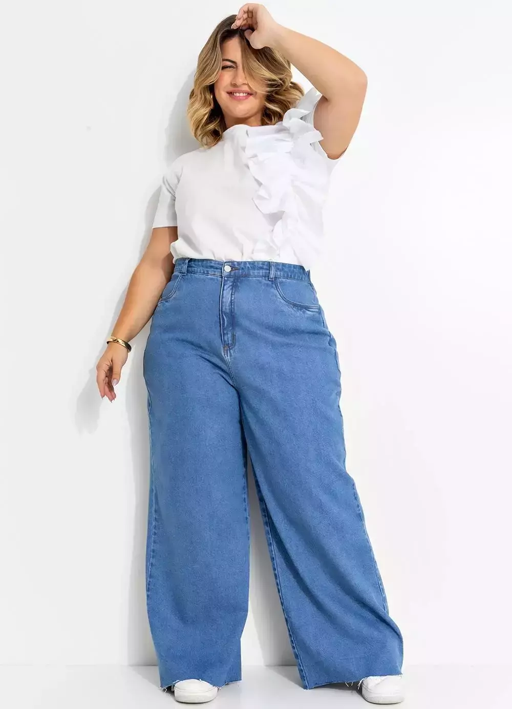 Calça Jeans Médio em Jeans