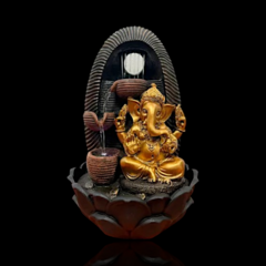 Cascada Zen de Ganesha en Flor de Loto - Alma Buddha