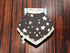 Baberos Bandana Pack X3 BLANCO Y NEGRO