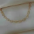 Colar choker de coração vazado banhado a ouro 18k -81691050