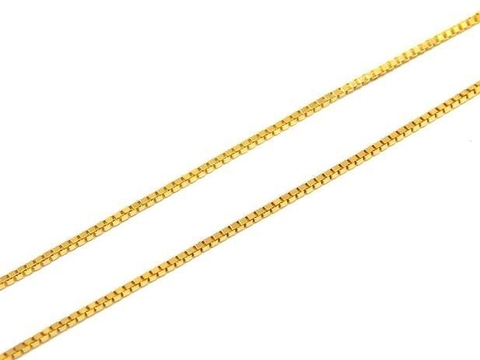 Corrente veneziana 50cm banhada a ouro 18k - 47395626