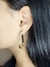 Brinco argola alongada grande banhado a ouro 18k - 86079983 - Saline Semijoias