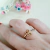 Anel com detalhe em borboleta com microzircônias coloridas banhado a ouro 18k - 35245896 - Saline Semijoias