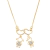 Colar com pingentes de menina e menino cravejado com microzircônias nos corpinhos banhado a ouro 18k - 12529445