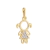 Pingente menina com microzircônias no corpinho banhado a ouro 18k - 73274827