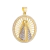 Pingente de Nossa Senhora Aparecida com microzircônias banhado a ouro 18k - 18385922