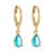 Brinco argolinha click com pedra gota zircônia banhado a ouro 18k - 57967134 na internet