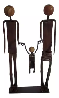 Escultura Artesanal Família