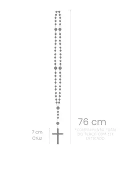 Terço para Noiva Luxo com Cristais e Zirconia-Nossa Senhora Aparecida - loja online