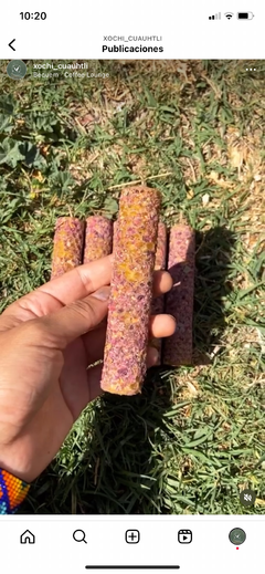VELAS DE MIEL VESTIDAS Y UNGIDAS - Xochicuauhtli