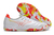 Chuteira Society Mizuno Morelia Neo Sala Branco/Vermelha