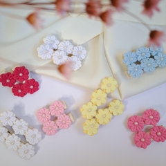Par hair clips flores (5 cm)