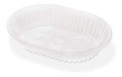 Bandejas plasticas N°105 ovaladas x100u