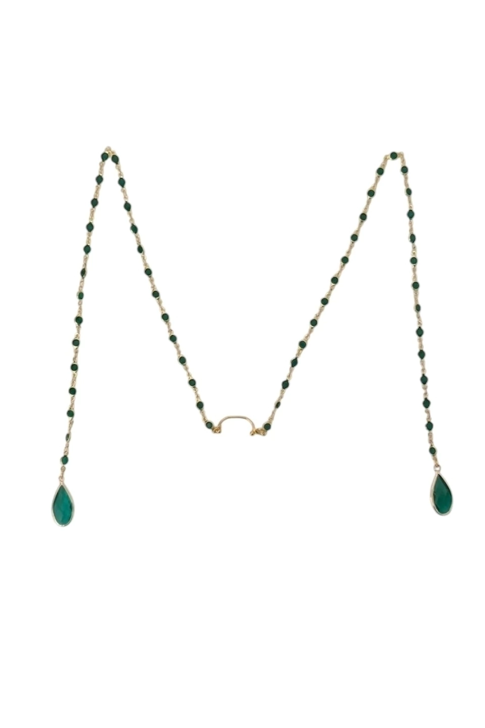 Face Chain Esmerald Drop