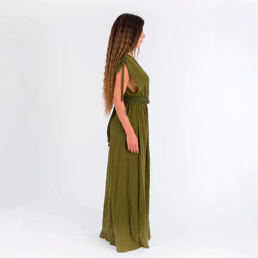 Saída Tati Detalhe Corda Cintura Verde Oliva