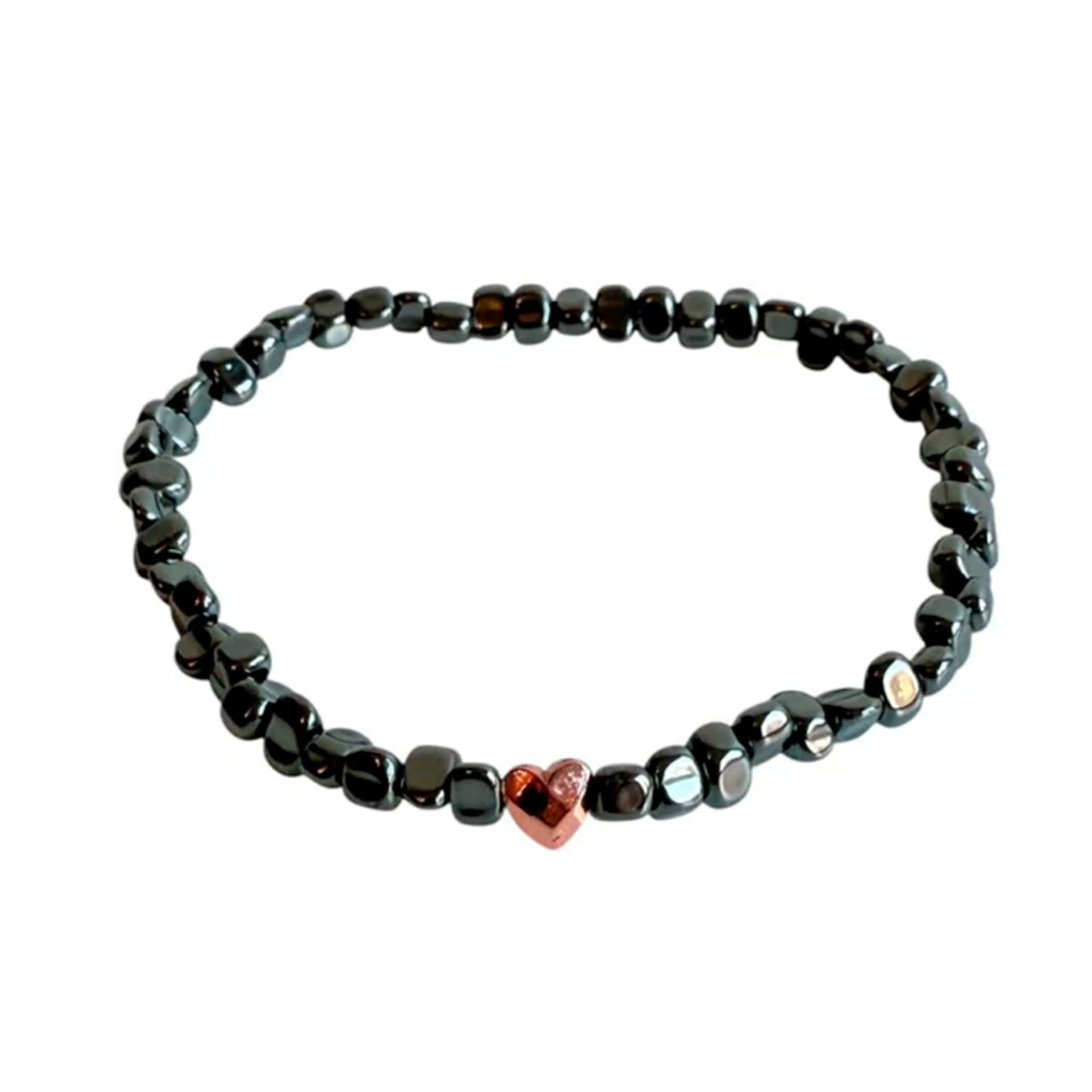 Pulseira Hematita Coração