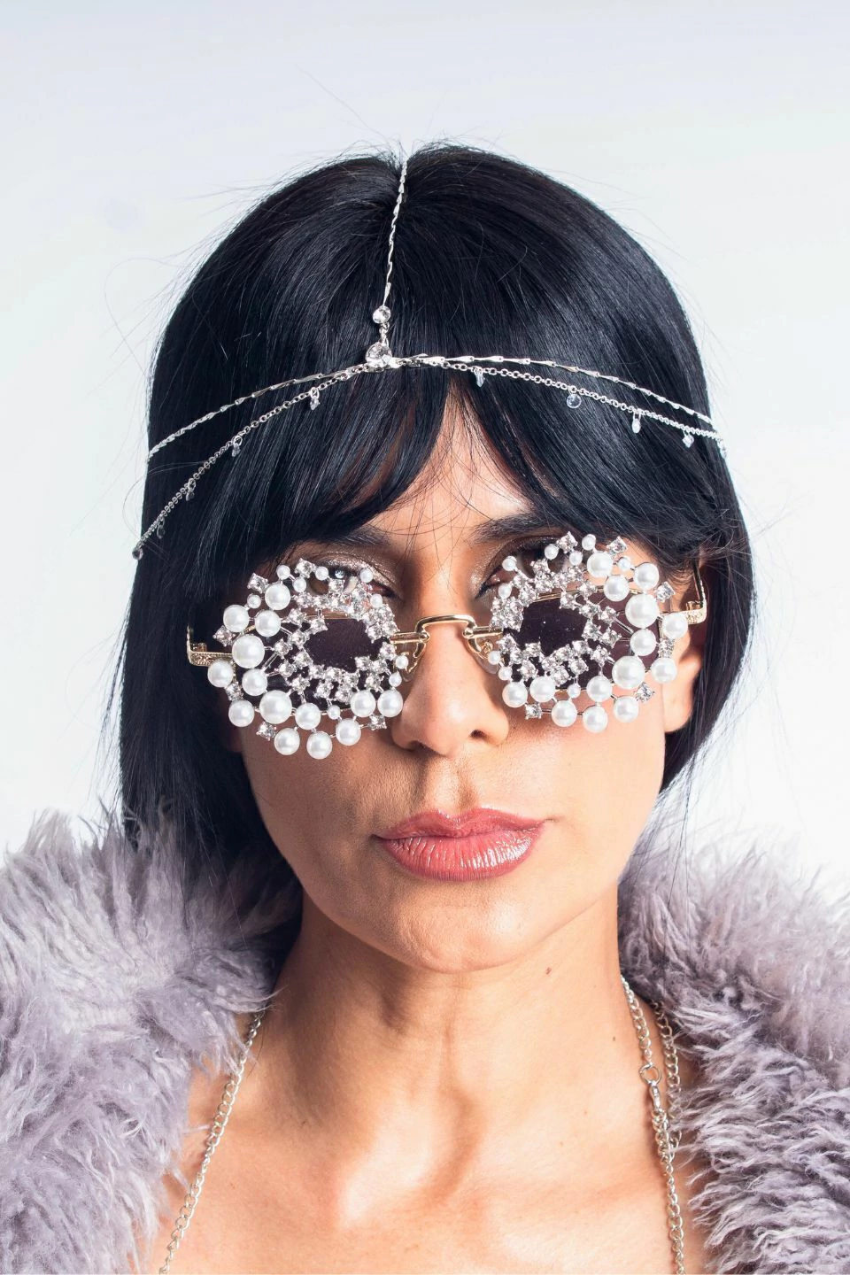 Óculos Strass Pérola