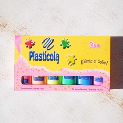 Plasticola caja x6 | Pastel, glitter, flúo, clásico - tienda online