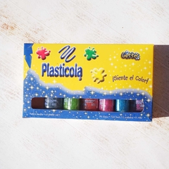 Plasticola caja x6 | Pastel, glitter, flúo, clásico