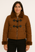 CAMPERA PUFFER CON ALAMARES Y PIEL - comprar online