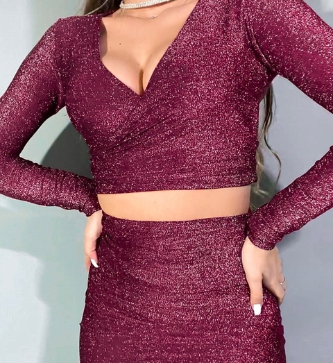 CROPPED PARTY HOT BORDÔ