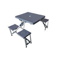 SET MESA VALIJA PLEGABLE DE CAMPING PLÁSTICO Y ALUMINIO - comprar online