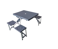 SET MESA VALIJA PLEGABLE DE CAMPING PLÁSTICO Y ALUMINIO - comprar online