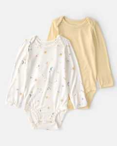 Duo de bodys amarillos Carter's PurelySoft