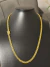 Corrente cadeado dupla 7mm 70cm banhado a ouro 18k