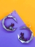 Luna con gato Aretes