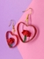 Corazón con Rosa Aretes - buy online