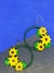 Aretes Arracadas Girasoles de Origami