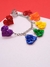Aretes Trepadores Corazones Pride de Origami - Moonsi Manualidades