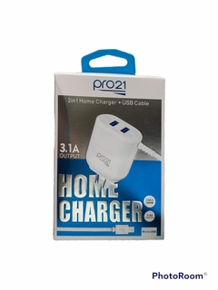 CARGADOR 3.1A MICRO + 2 PUERTOS USB CABLE 120CM