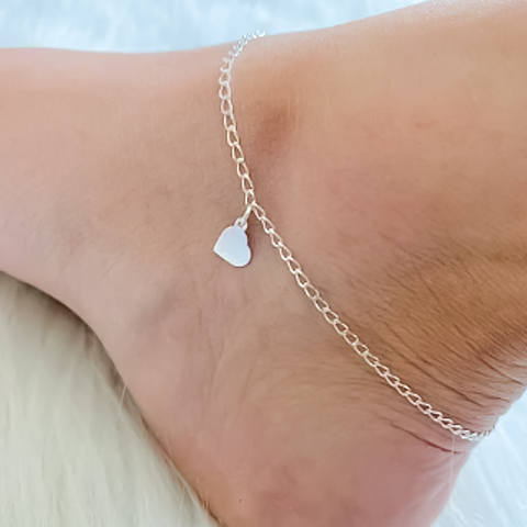 Tornozeleira Coração Liso