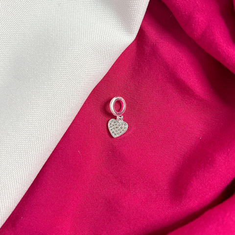 Berloque Coração Cravejado